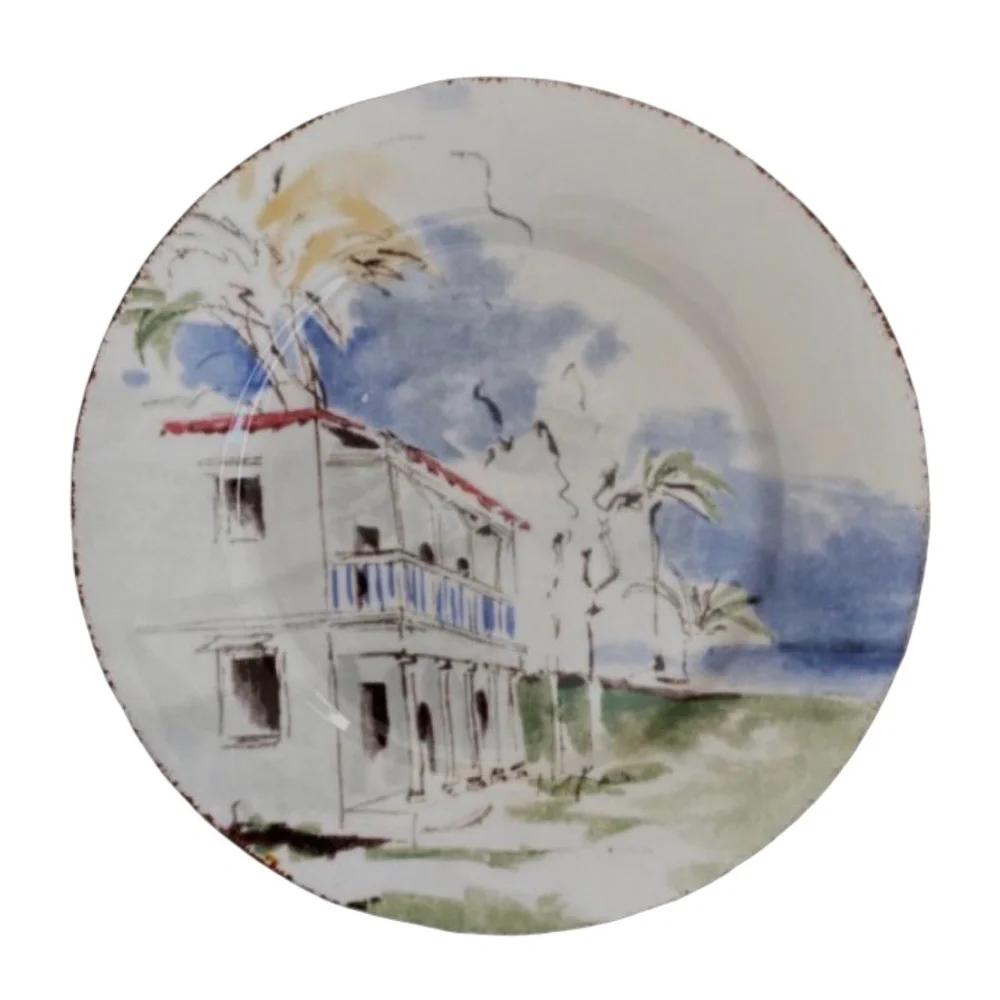 PIER 1 Destination Porcelain Salad Desert Plate 7.5” (set of 4)
